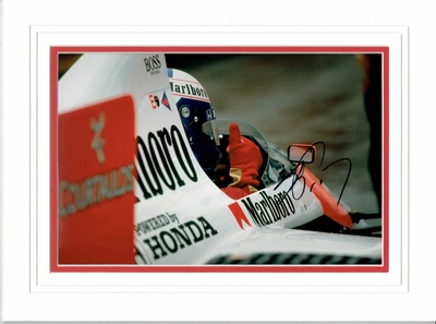 Alain Prost signed F1 photo