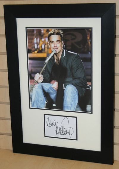 Robbie Williams signed & framed