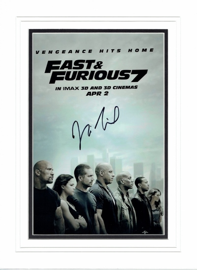 Vin Diesel signed 12 x 8 photo