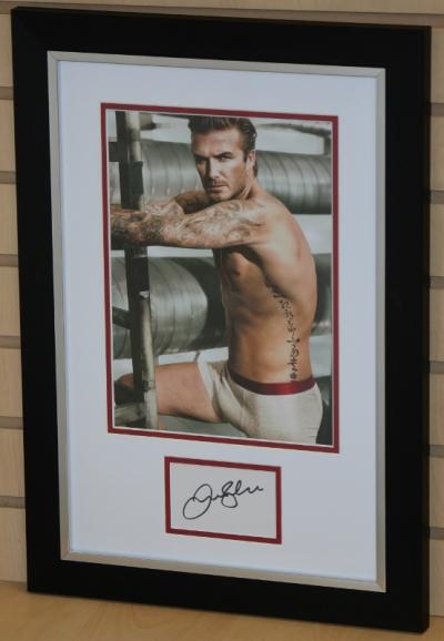 David Beckham signed & framed