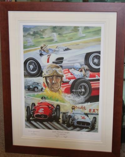 Andy Danks "Fangio" signed print