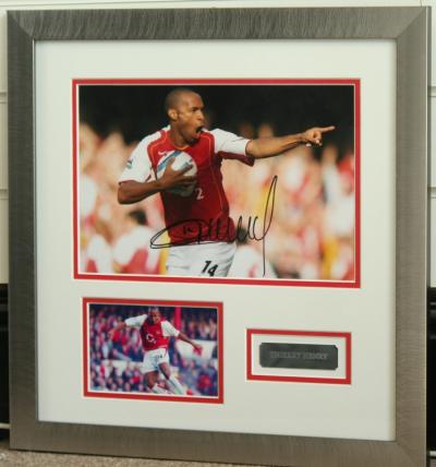 Thierry Henry signed 12 x 8