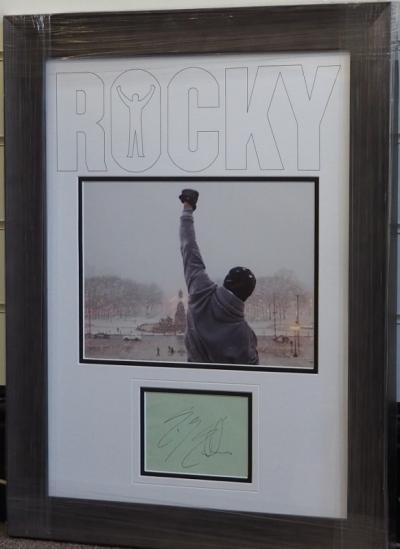 Sly Stallone signed & framed