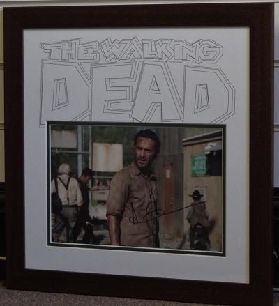 Andrew Lincoln signed 12 x 8