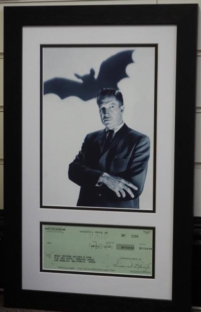 Vincent Price signed cheque