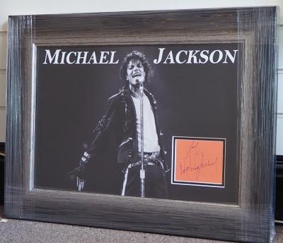 Michael Jackson signed display