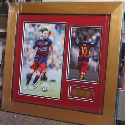 Lionel Messi signed 12 x 8 photo