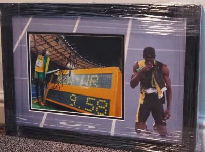 Sprinter Usain Bolt signed photo