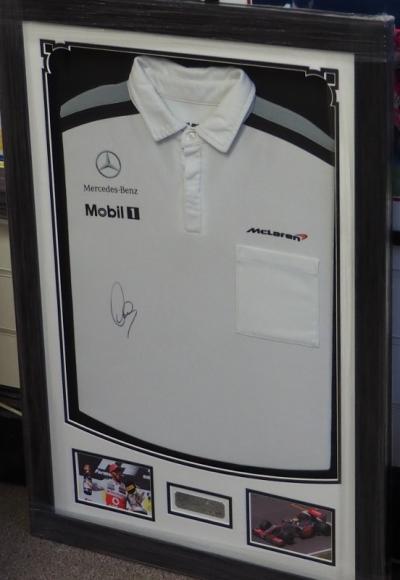 Lewis Hamilton autographed shirt