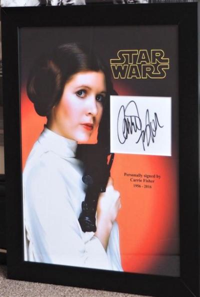 Carrie Fisher signed Star Wars
