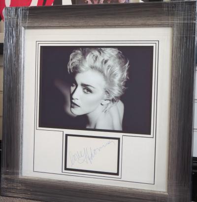 Madonna RARE signed book page