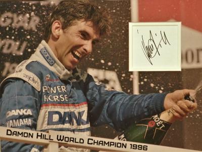 F1 champ Damon Hill autograph