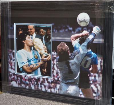 Diego Maradona signed photo