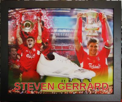 Steven Gerrard signed boot