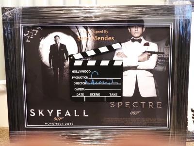 Sam Mendes signed clapper board