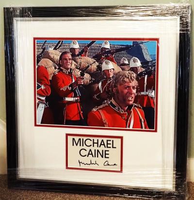 Michael Caine signed book page