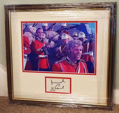 Michael Caine signed book page